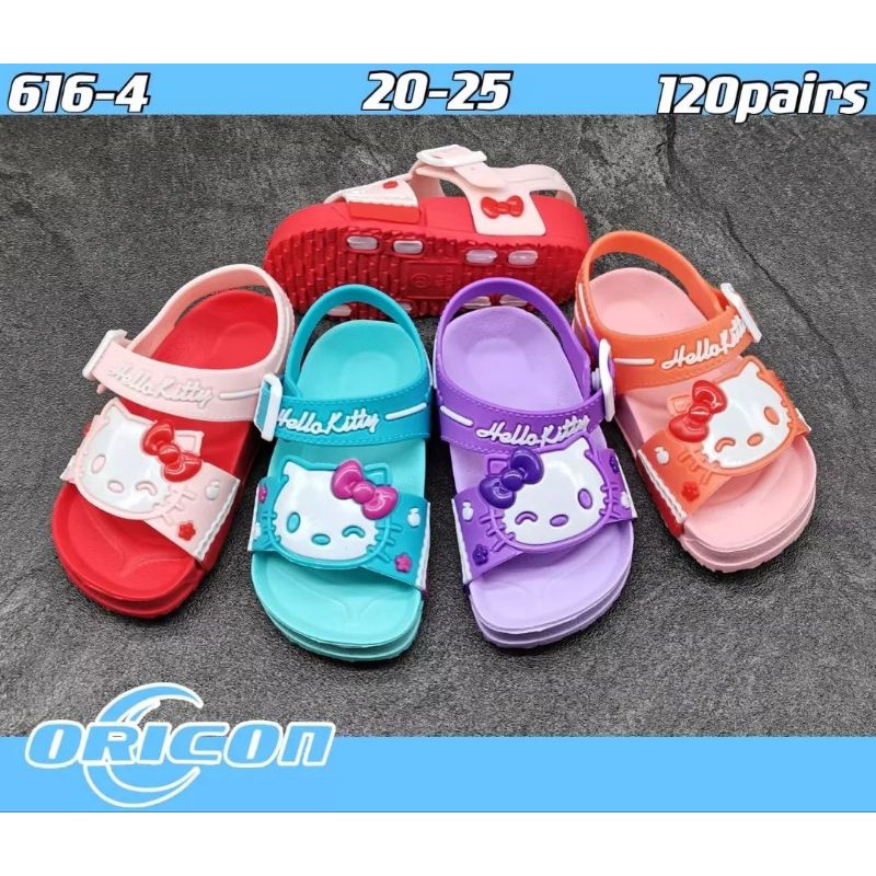 TERBARU Sandal Karet Anak Bayi Perempuan 616 Kitty ORICON size 20-25