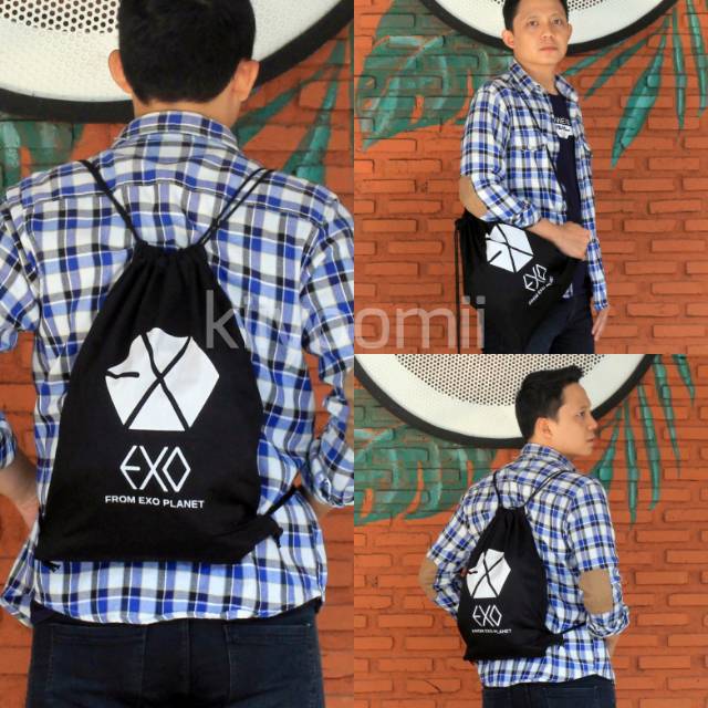 Stringbag Tas serut EXSO kpop / korea || kiiyoomii ||