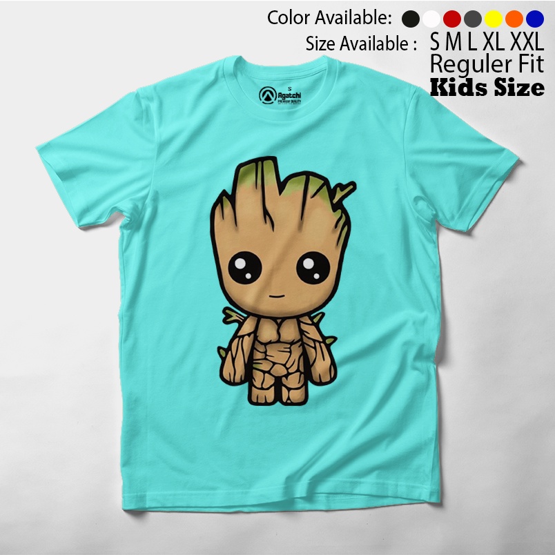 Baju Anak / Kaos Atasan Anak / Kids T Shirt Baby Marvel Chibi Kawaii Groot