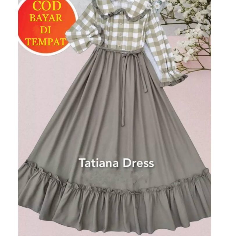 [TPA.28Jl22ᵟ] BAYAR]DITEMPAT]Baju Gamis Wanita Baju lebaran2022 TATIANA dress gamis virall