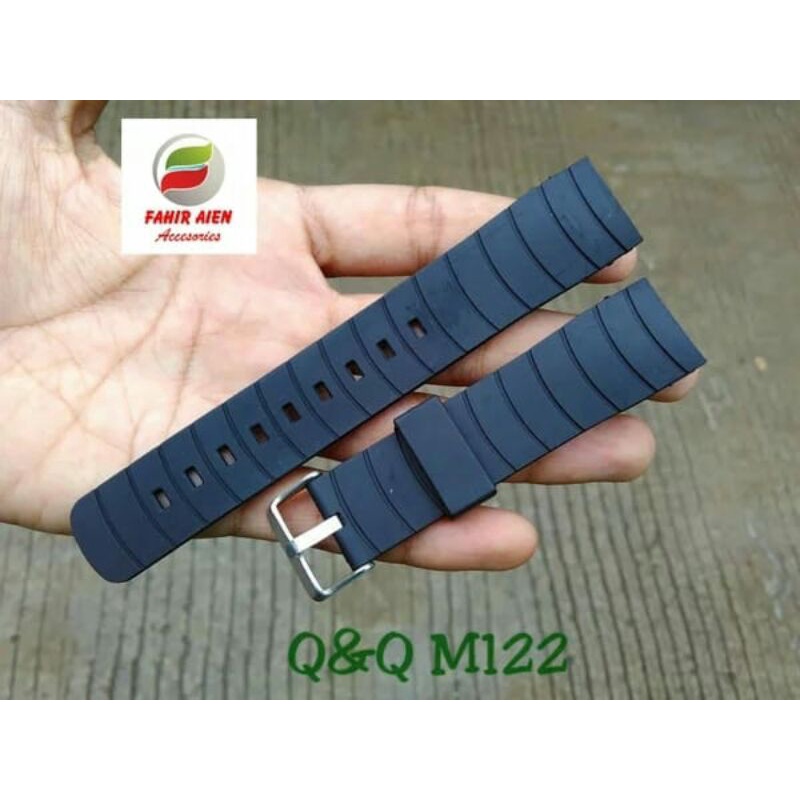 STRAP TALI JAM TANGAN QQ Q&Q M122 TALIJAM RUBBER KARET M 122