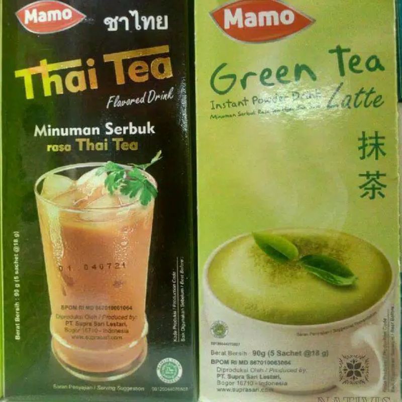 

Mamo Thai Tea dan Greentea Latte 5 sachet