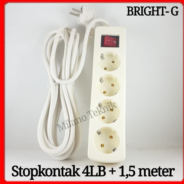 Stopkontak 4 LB + 1,5 meter Socket ON OFF Terminal kabel stop kontak