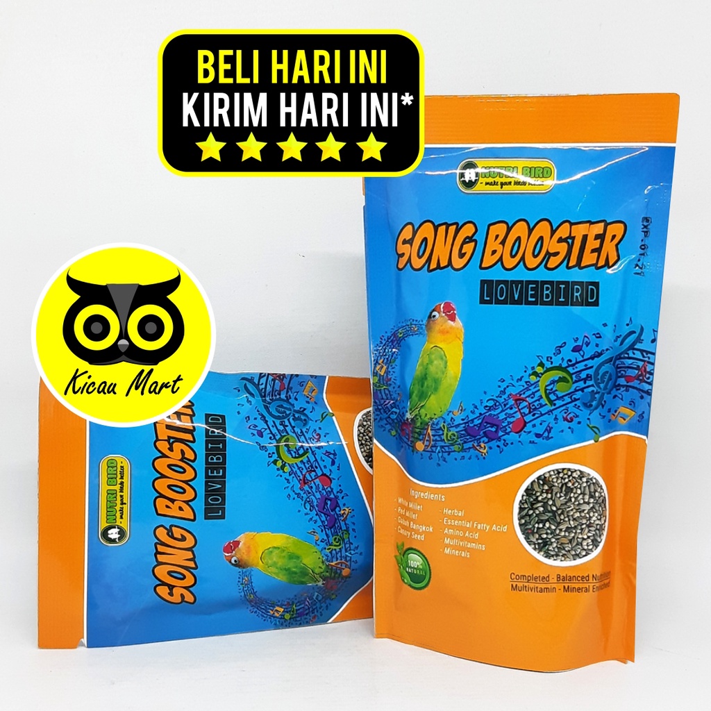 PAKANAN MAKANAN LOMBA TERNAK BURUNG LOVEBIRD DAN PARUH BENGKOK MILET SONG BOOSTER NUTRIBIRD PSBLBFY