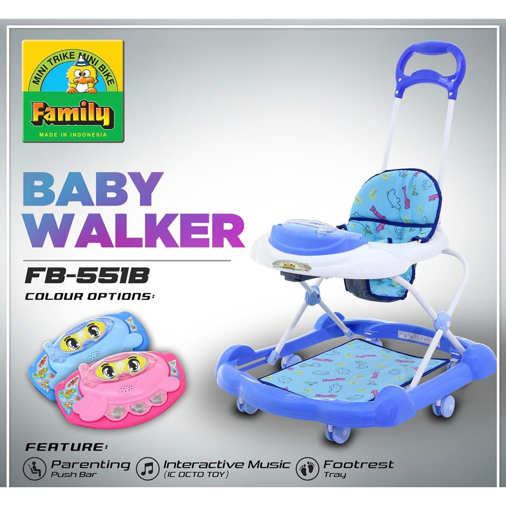 Makassar ! Baby Walker Baby Family Alat Bantu Jalan Anak FB 881