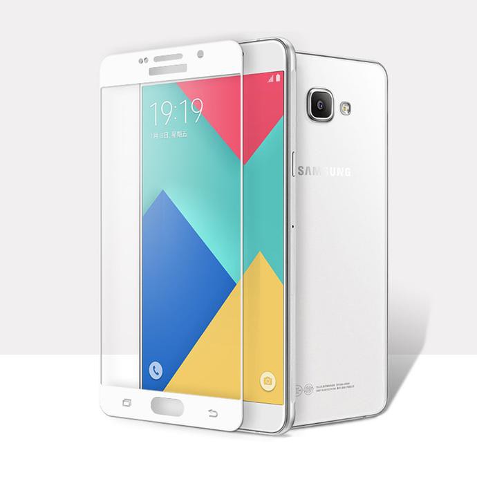 NEW TEMPERED GLASS FULL 3D SAMSUNG A9 PRO 2016 ANTI GORES CURVED WARNA - HITAM MILENIA