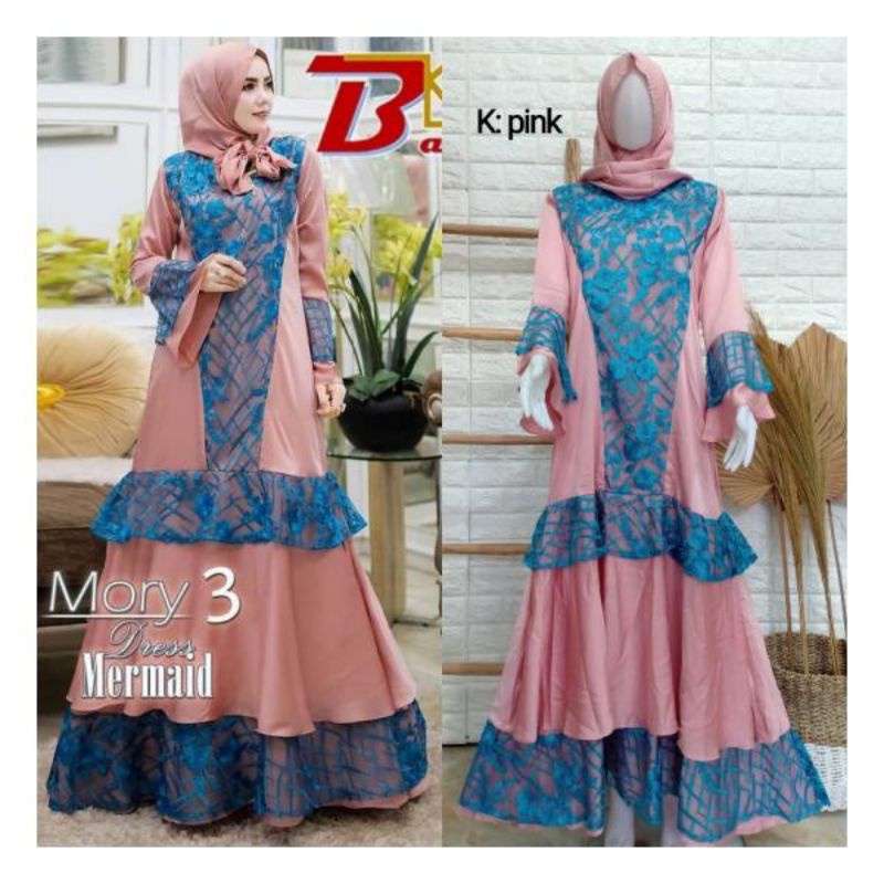 GAMIS PESTA SYARI MORY by BAENETTA ORIGINAL BRANDED