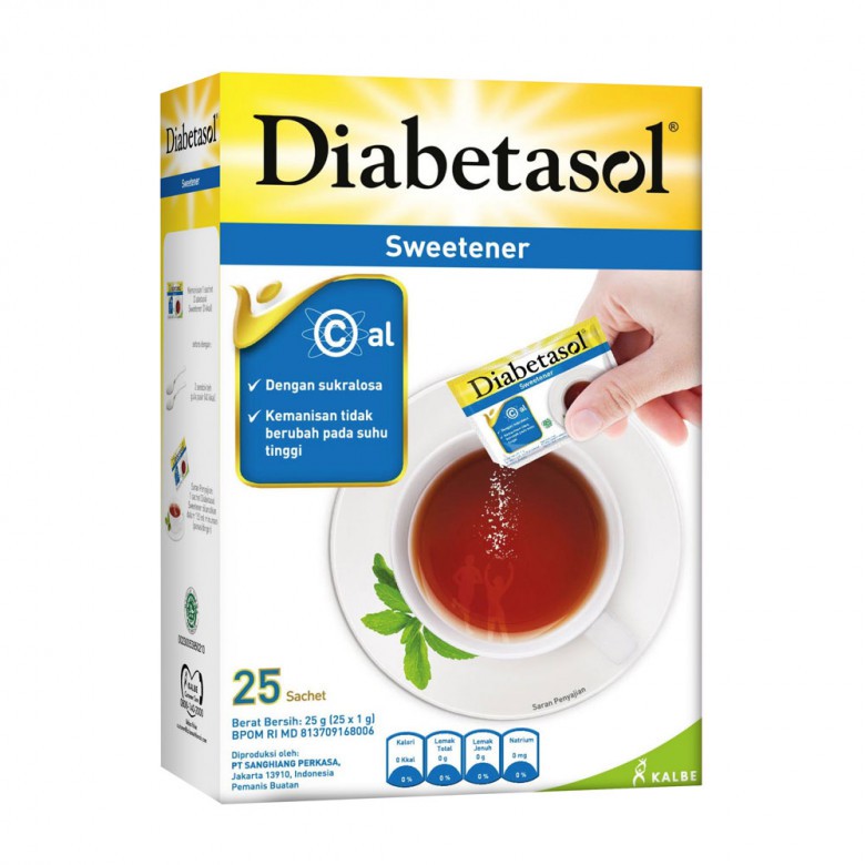 

Diabetasol Sweetener / Gula Diabetasol TERSEDAI ISI 25 50 100 sachets