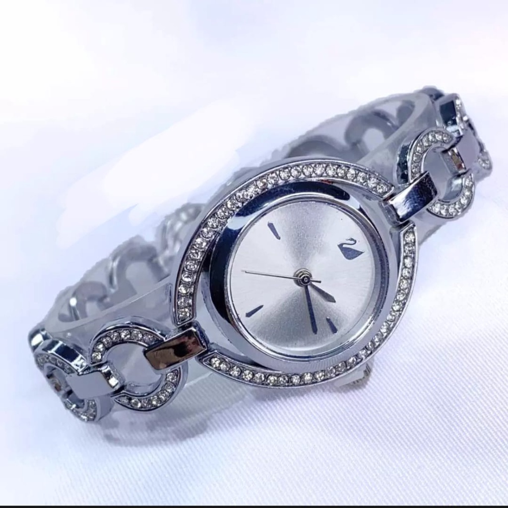 KWS Jam Tangan Wanita Terbaru 2021 Mutiara Mewah Berlian Swarovskiy SW-25