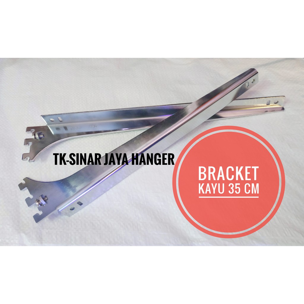 BRACKET KAYU 35CM - AMBALAN - DISPLAY - SIKU - PENYANGGA - RAK BRAKET