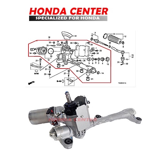 box comp steering gear rack stir gear box stir eps rak stir bak stir jazz s rs ge8 city gm2 2008 2009 2010 2011 2013 2014 53601-TF0-E95