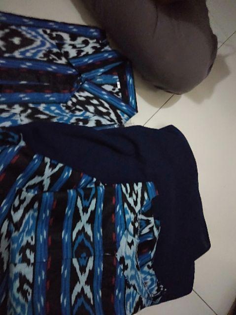 Hem Batik Songket Gamis Meisya Songket Rempel Miring Couple Batik Songket