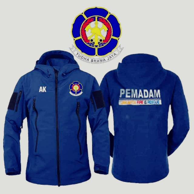 Jacket TAD full Blue PEMADAM terbaru anti gerimis