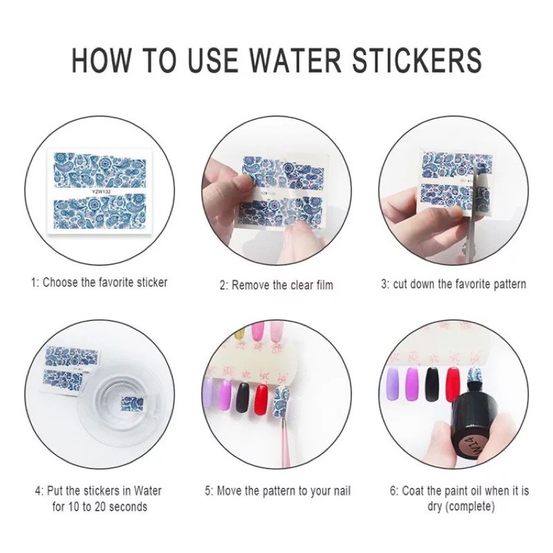 STIKER KUKU WATER DECAL STIKER NAIL ART 05