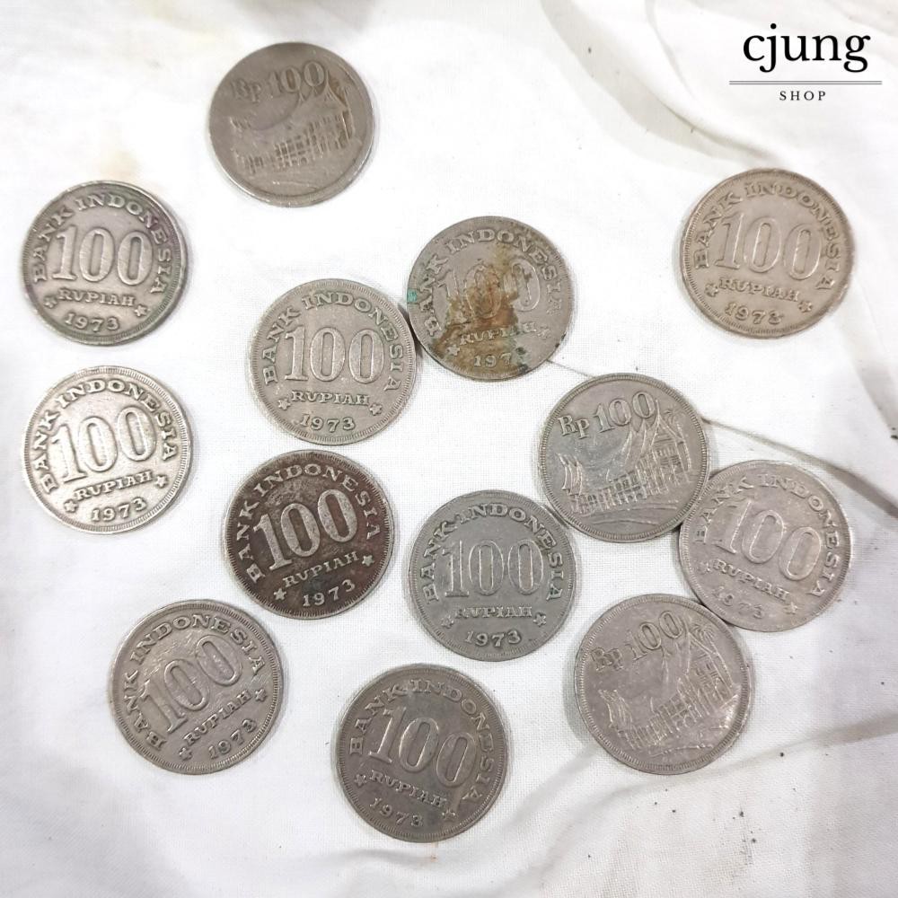 uang logam Rp 100 tahun 1973 gadang tebal mahar seserahan koin antik kuno