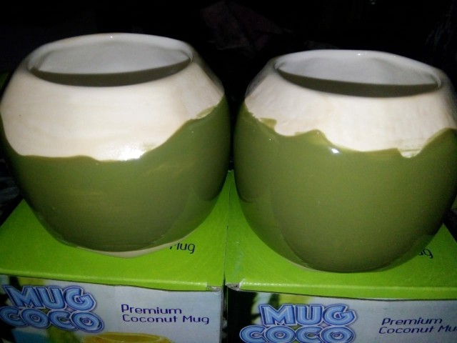 Mug Kelapa Keramik/coconut Mug Premium Vitalia - 12 Pcs