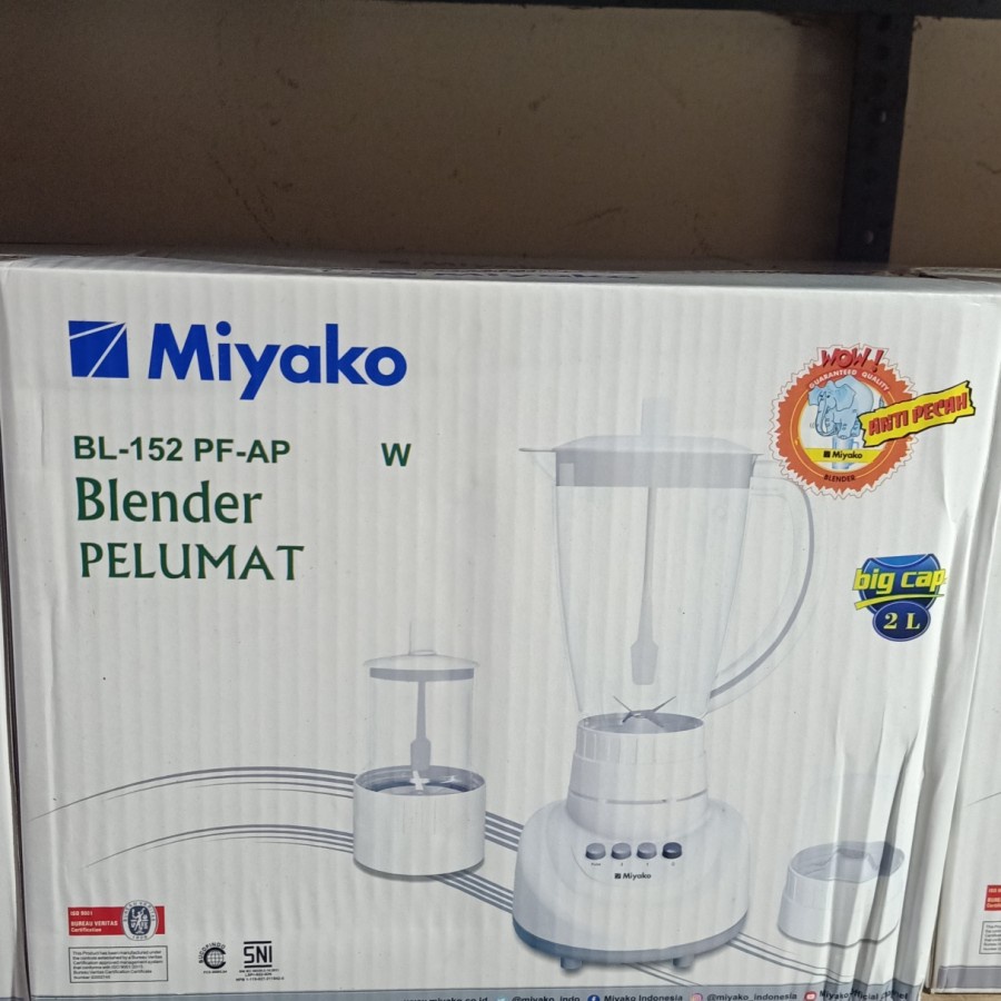 BLENDER MIYAKO BL152PF AP W 3IN1 PLASTIK ANTI PECAH BL 152 PF KERING BASAH