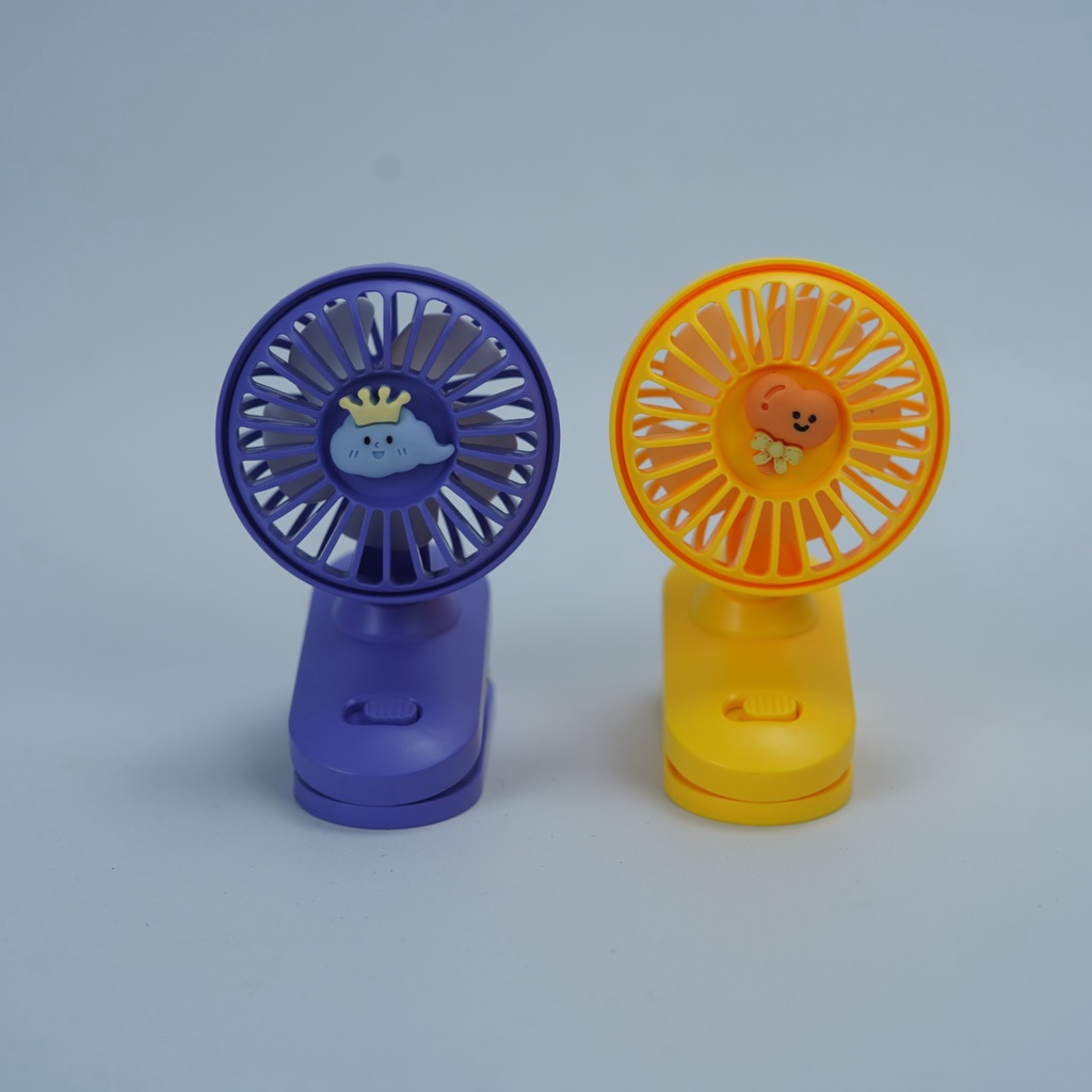 KIPAS ANGIN JEPIT MINI  / PORTABLE MINI FAN CLIP  / MINI HAND FAN  KIPAS ANGIN MEJA - Warna Random