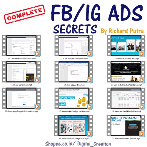 Facebook dan Instrgam Ads Master Secrets | IG Ads dan FB ads