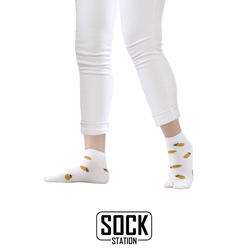 MUNDO SOCK STATION Women Casual Thumb Sock Ankle - Kaos Kaki Wanita Jempol Pendek-3