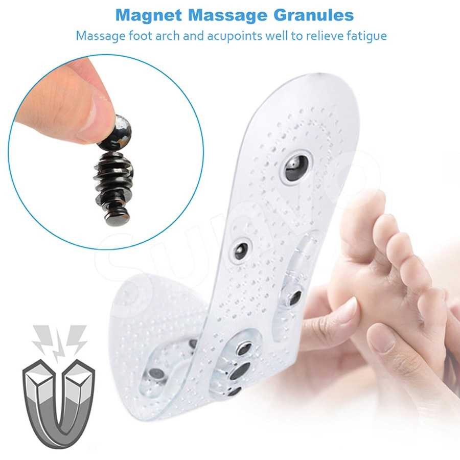 1 Pasang Sunvo Alas Kaki Sepatu Magnetic Silicone Therapy Massage / Terapi Kaki