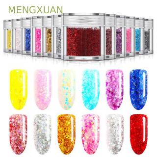 Mengxuan Cat Kuku 3D  Gradasi  Campur 12 Warna  Ukuran 10ml 