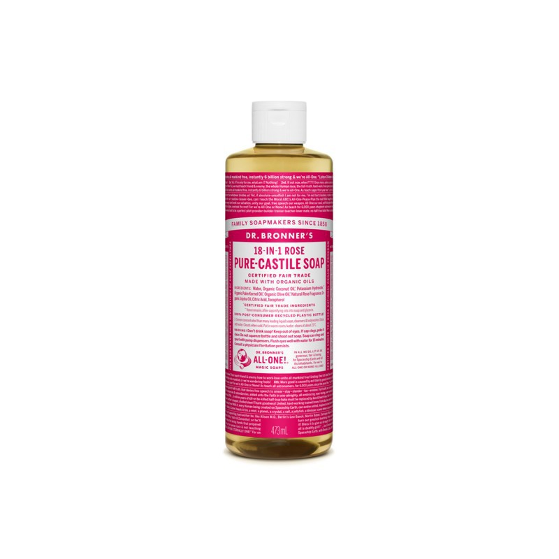 

Dr Bronners Rose Pure Castile Liquid Soap Dr. Bronner's 473ml