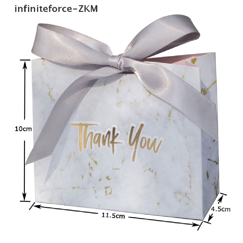 (infiniteforce) 10pcs / Set Kotak Permen Bahan Kertas Desain Tulisan Thank You Untuk Suvenir / Pesta