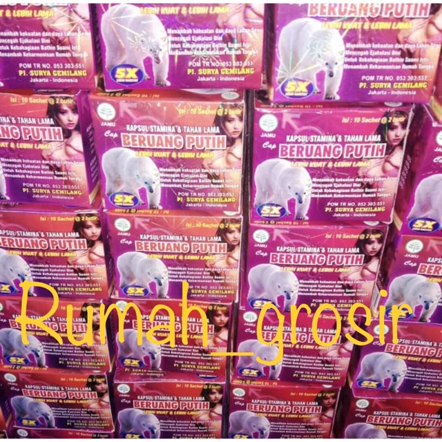 [BISACOD] OBAT KUAT STAMINA PRIA KAPSUL BERUANG PUTIH 100% Ori