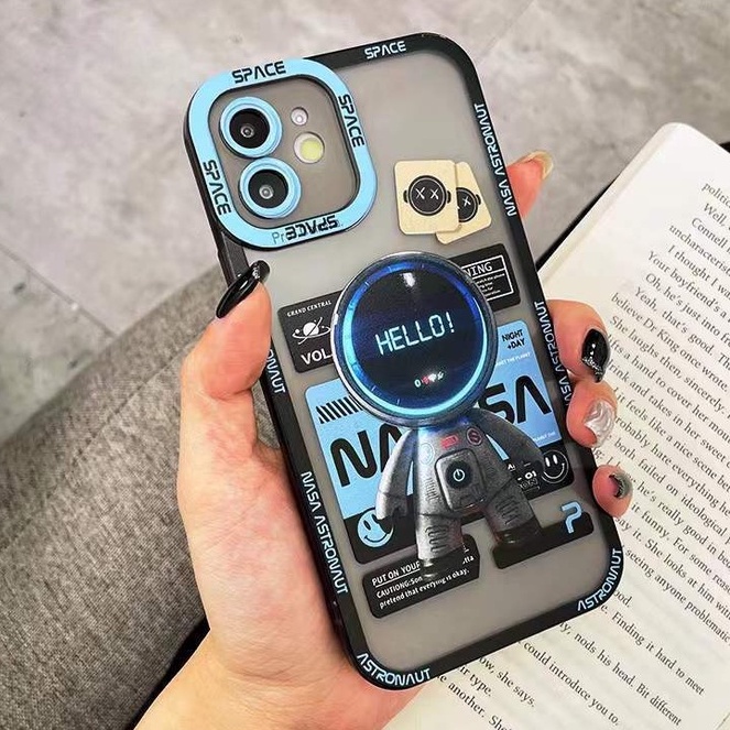 Soft Case Silikon TPU Transparan Motif Astronot Untuk Iphone 13 12 11 Pro X XR XS Max SE 2020 6 6S 7 8 Plus