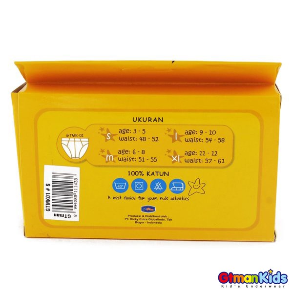 Pakaian Dalam Anak Celana Dalam CD GT Man Kids anak Cowok laki-laki Katun Murah-Vegasus Store(COD)