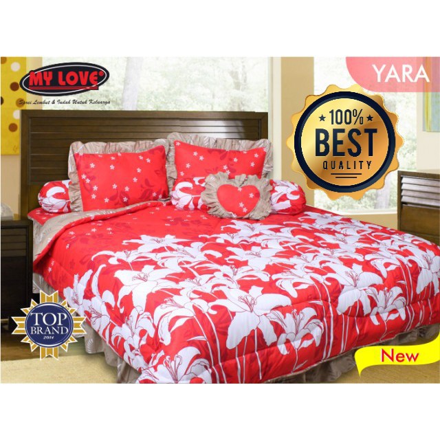 Bed Cover Rumbai My Love Yara Ukuran 160x200 180x200 Shopee Indonesia