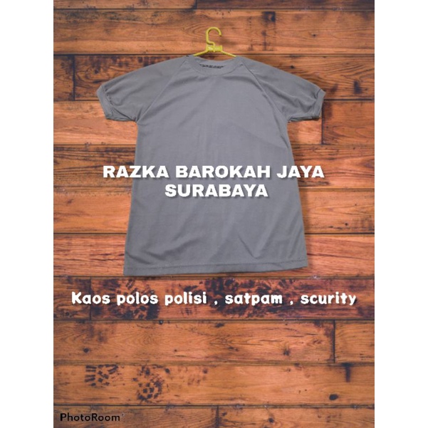 KAOS COKLAT POLOS DALAMAN SATPAM POLISI SCURITY