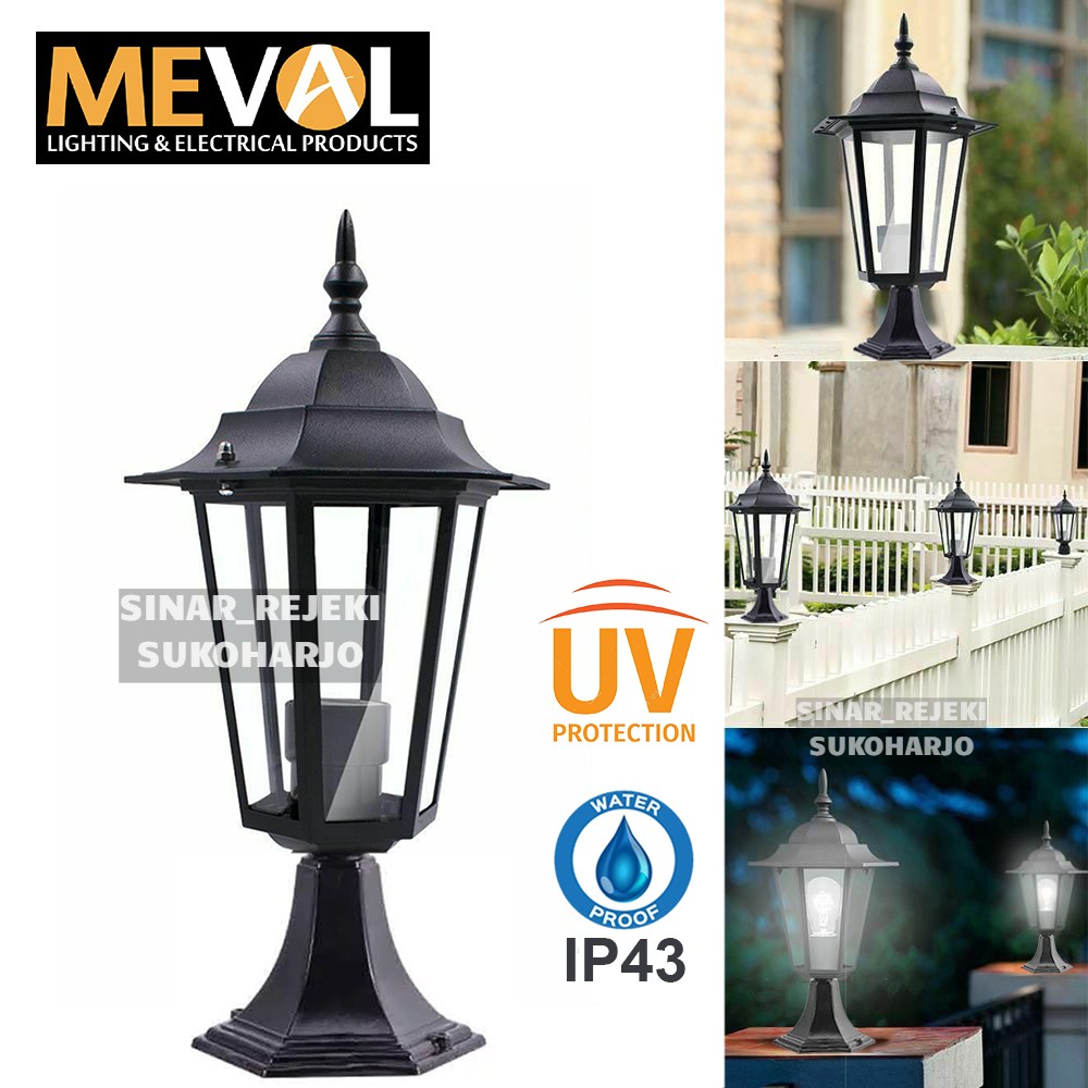 MEVAL Lampu Taman Garden Lantern Fixture Post Series