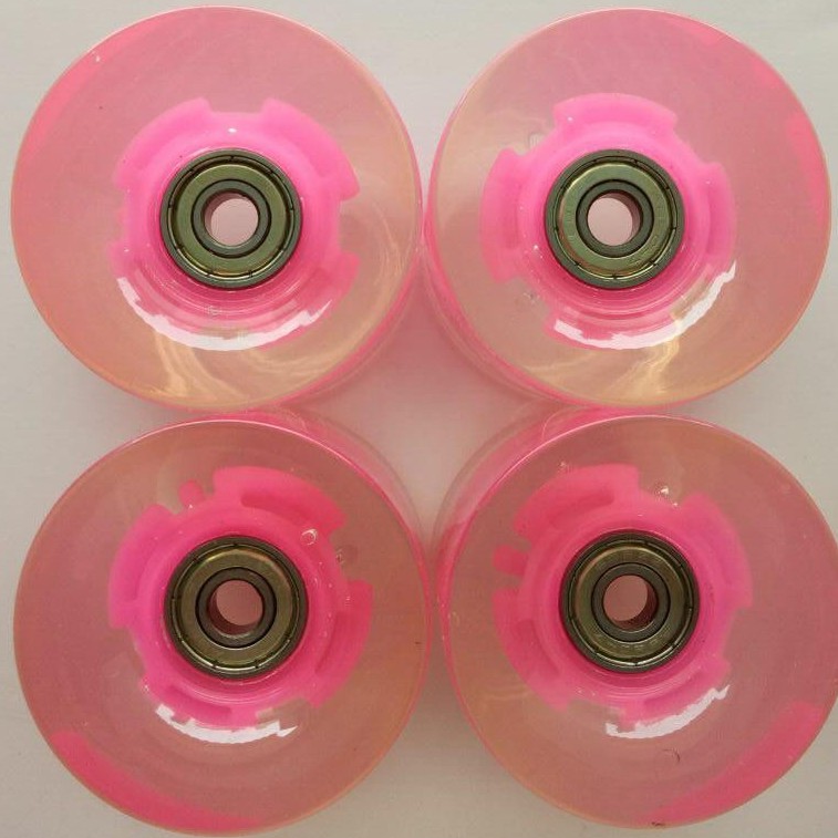 4pcs Roda skateboard Bahan PU Ukuran 60x45mm