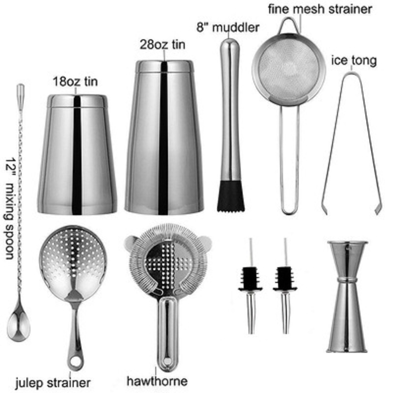 Cocktail Boston Shaker Set | Paket Lengkap Alat Bartender Set