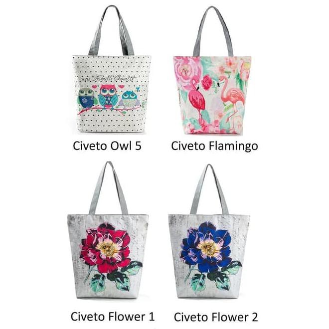 QHIJ TAS CEWEK TOTE BAG KANVAS WANITA CANVAS SHOULDER BAHU MURAH TOTEBAG 5RV4