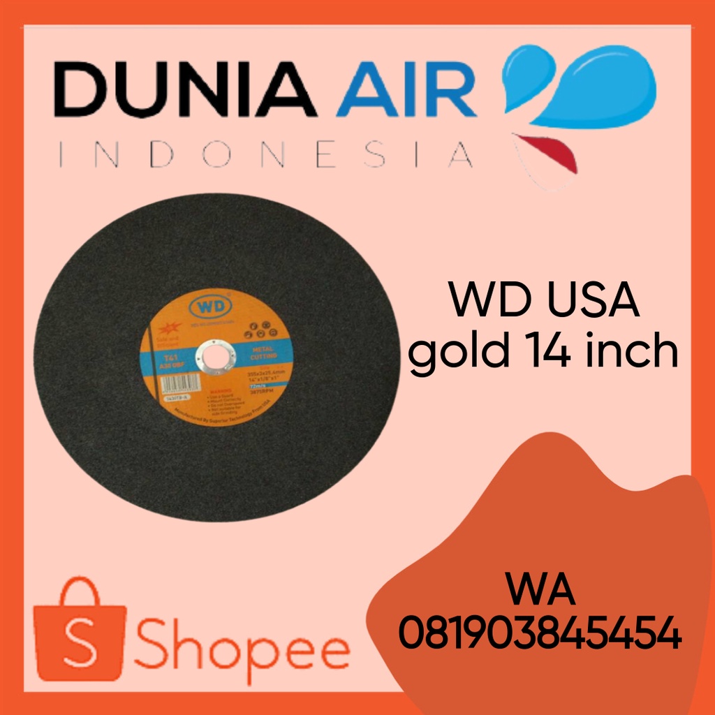 Resibon potong WD USA gold 14 inch