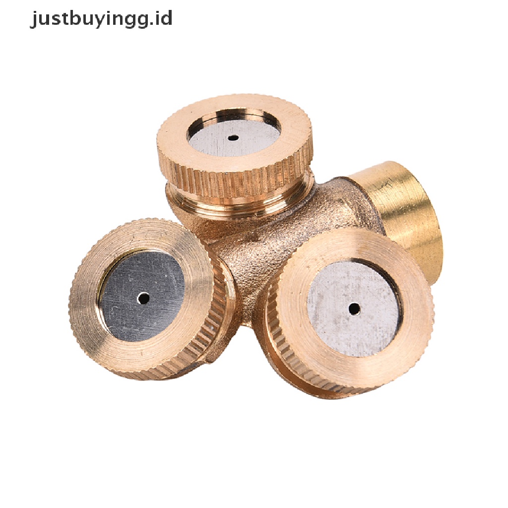 (Justbuyingg.Id) Nozzle Spray Misting Adjustable Bahan Kuningan Untuk Irigasi Taman