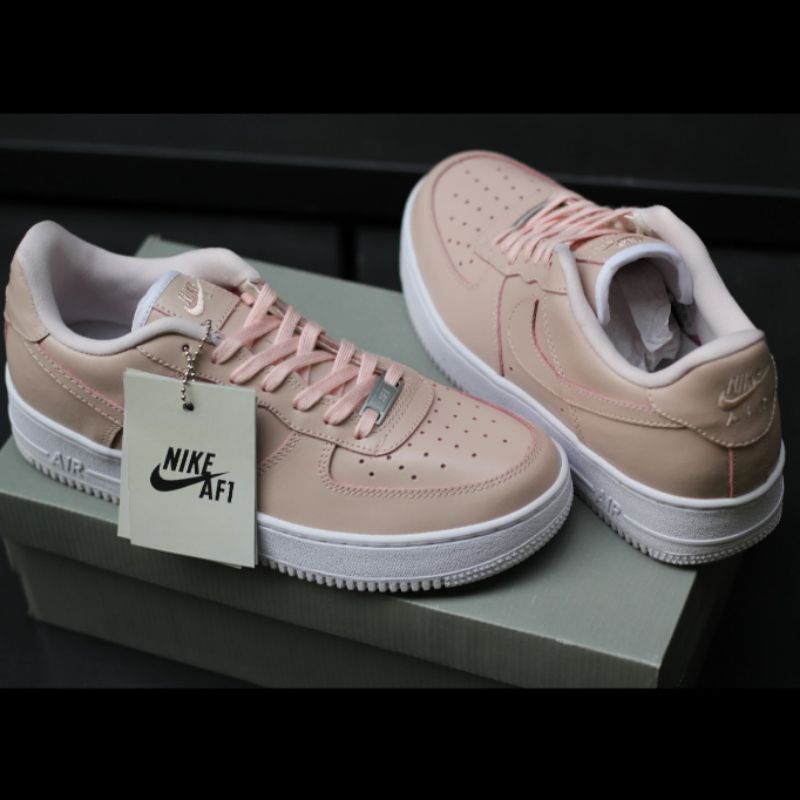 Nk Air Force 1 Low Peach White Sneakers Wanita Original Premium BNIB Full Tag / Air Force 1