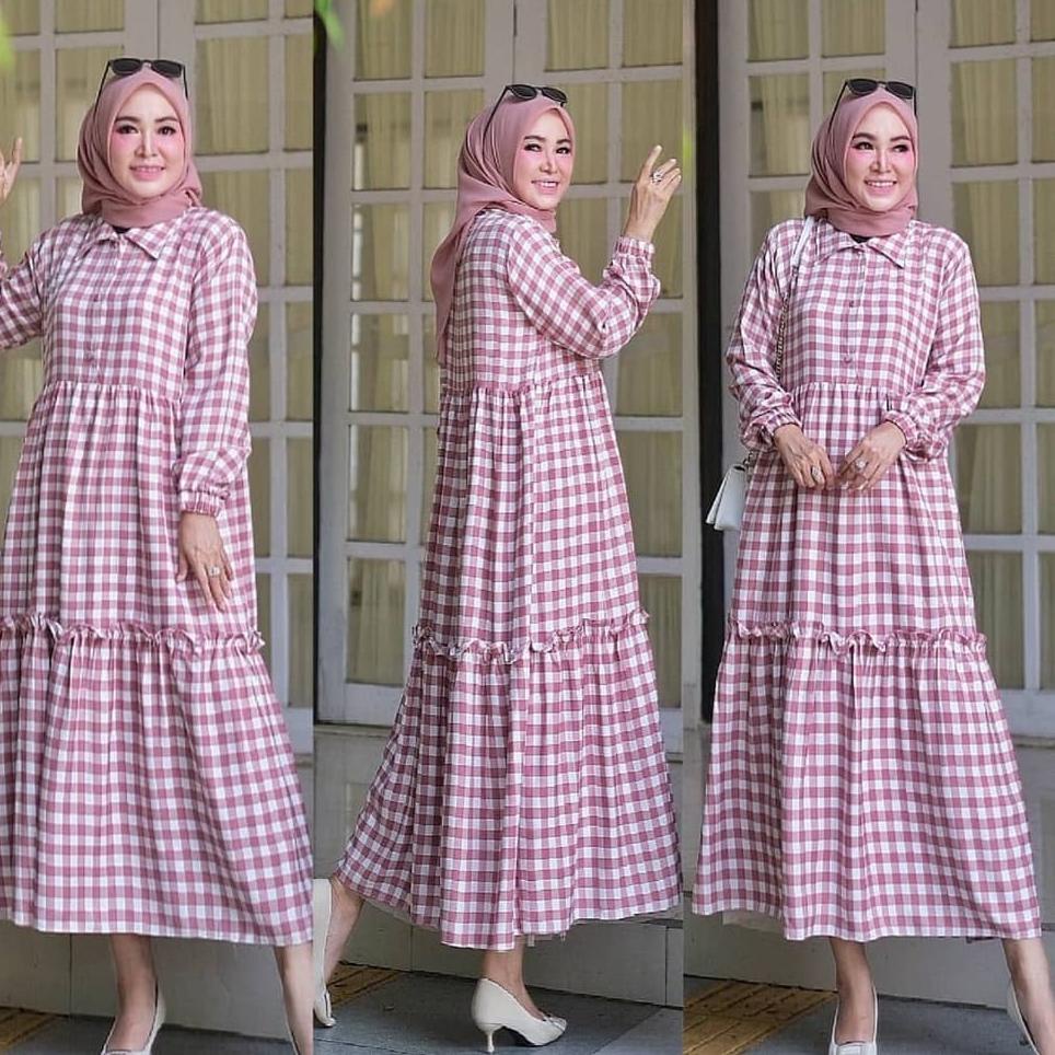 Stok Terbatas Shaqilla Midi Dress/Pakaian Wanita/Dress Midi/Kekinian 2022