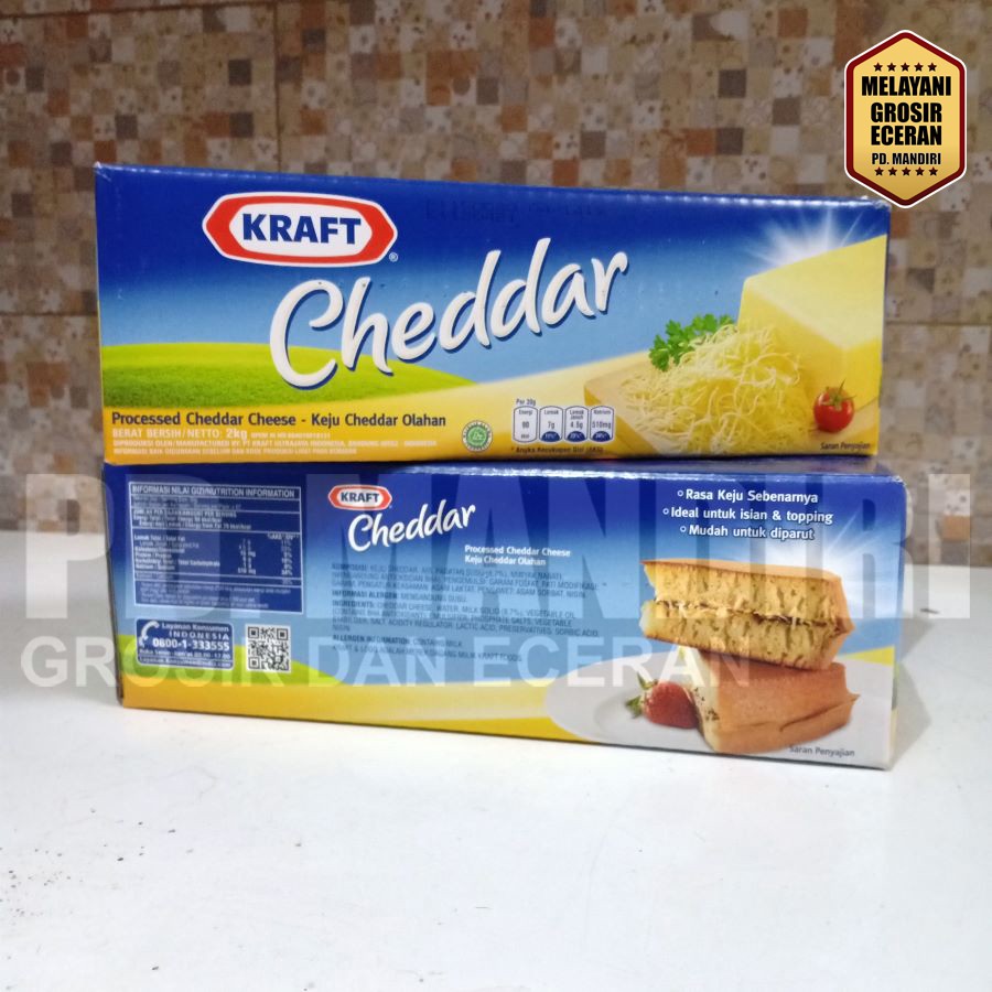 

KRAFT CHEDDAR CHEESE 2 KG ASLI