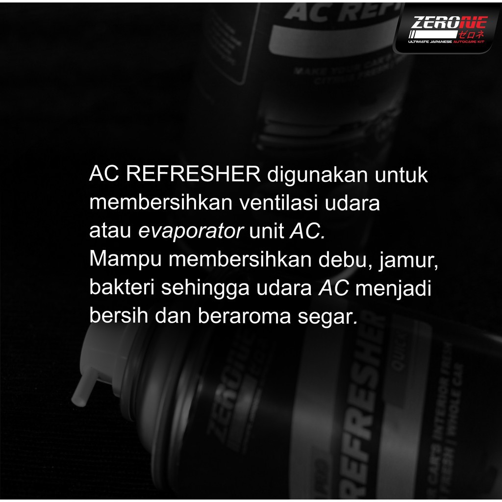 PAKET ZERONE AC REFRESHER MOBIL AC Cleaner Mobil Zerone Japan ac refresher mobil pembersih ac mobil