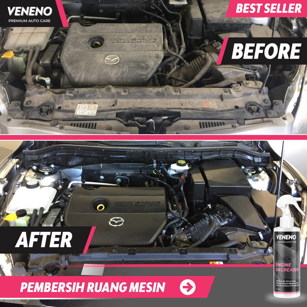 Veneno Engine Degreaser - Pembersih Ruang Mesin, Pembersih Sisa Oli dan Kerak Mobil &amp; Motor