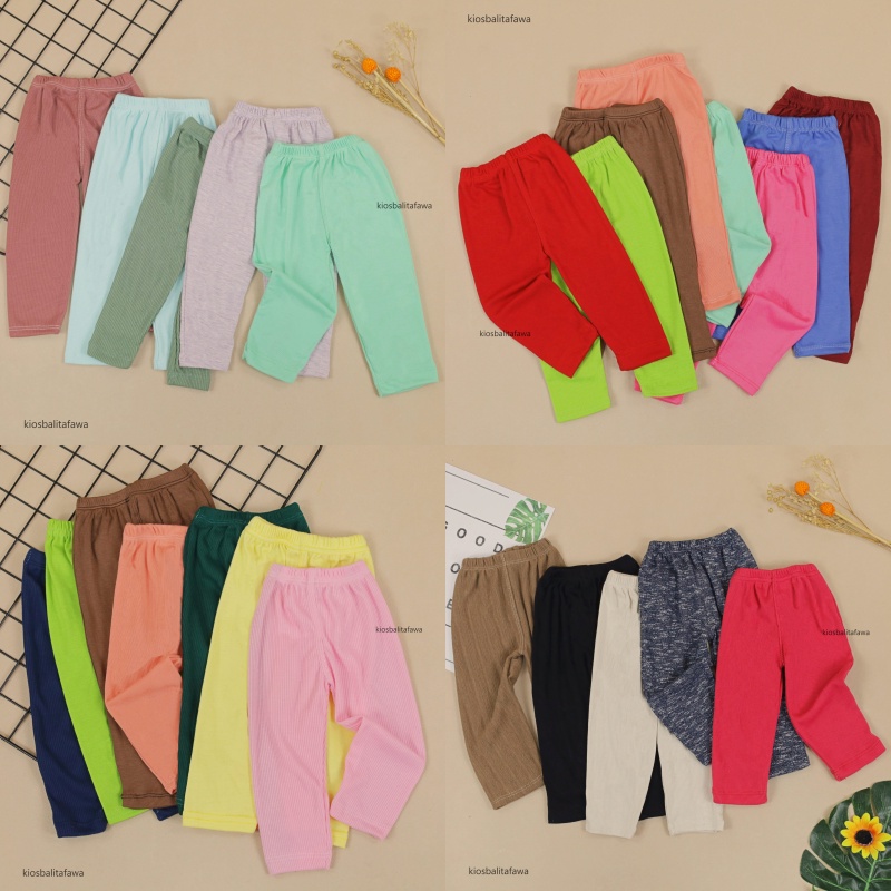 Legging Import Sheila uk 4-5 Tahun / Cotton Celana Ketat Polos Good Quality Leging Panjang Anak Perempuan