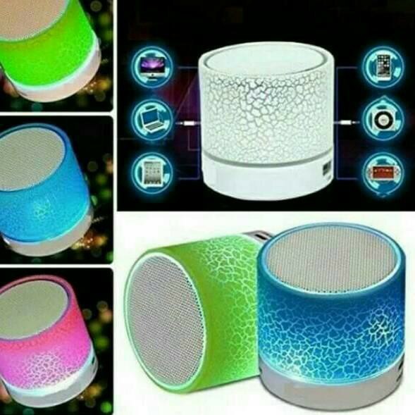 Speaker Bluetooth Lampu Retak Music support USB Flashdisk