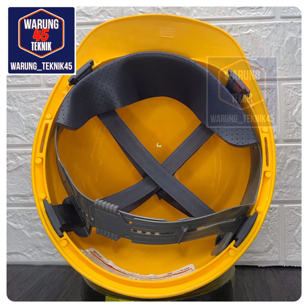 HELM PROYEK SAFETY V GUARD MERK MSA SNI LOKAL SUSPENSI STANDARD - KUNING