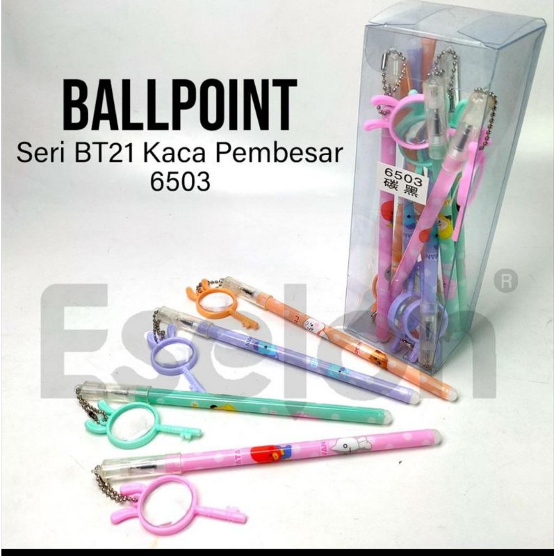 

pulpen BTS + gantungan kaca pembesar
