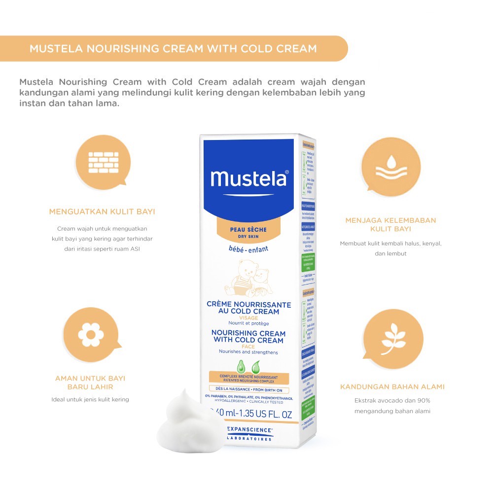 [PROMO] Mustela Nourishing Cream With Cold Cream 40ml