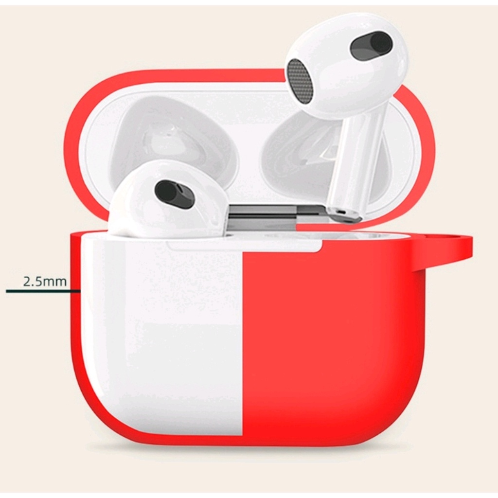 Soft Silicone Apple AIRPODS 3 2021 case cover soft with hook AIRPOD